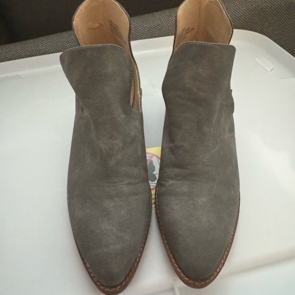 Gray Suede Women's Ankle Boots